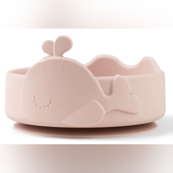 Food Grade Silicone Pink Baby Toddler Spout Cup Spoon Bowl Plate with Suction - Picture 5 of 13